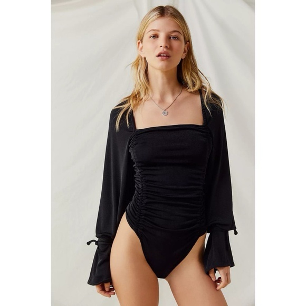 Free People Intimately Black Long Sleeve Bodysuit – Size XS